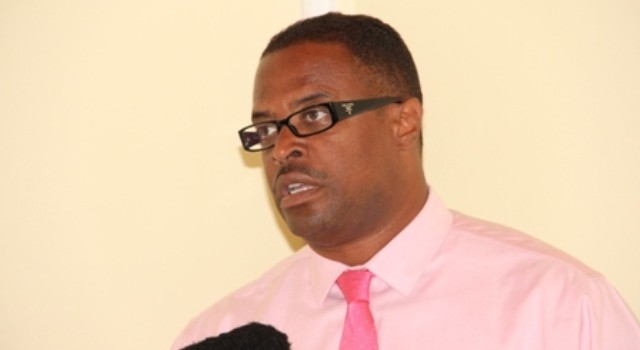 Deputy Premier and Minister of Health in the Nevis Island Administration Hon. Mark Brantley at the Alexandra Hospital’s conference room