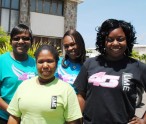 : Mrs Karen Blackett, LIME’s Human Resource Manager (back left) with PEP interns, Ms Sasha Jeffery, and Ms Darisa Hanley (front left) and Ms Kerein Seargent.