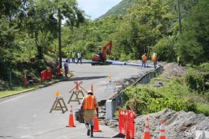road works with safety signs 3