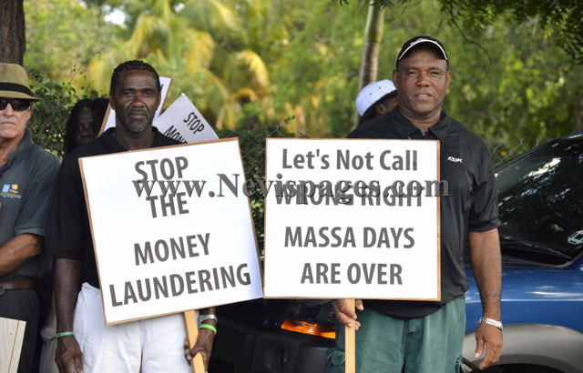 (Photo Gallery)- Nevisians protest against mass victimization