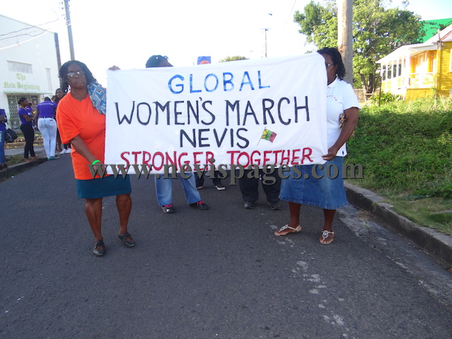 (Photo Gallery#1): Global Women’s March in Nevis 2017.