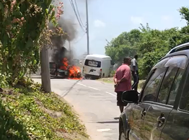Breaking News: Car on fire in Newcastle