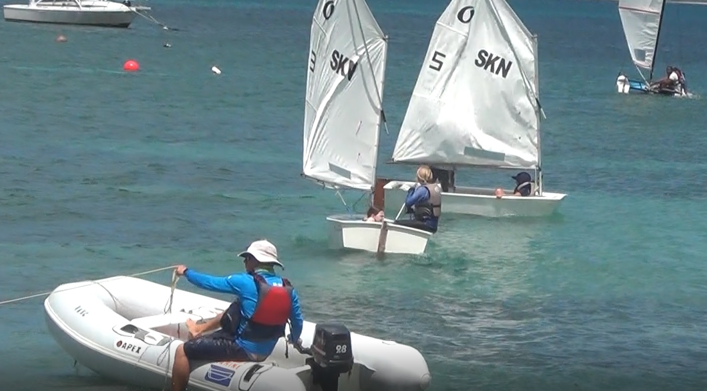 Easter Camp at The Nevis Aquatic and Sailing Center Underway