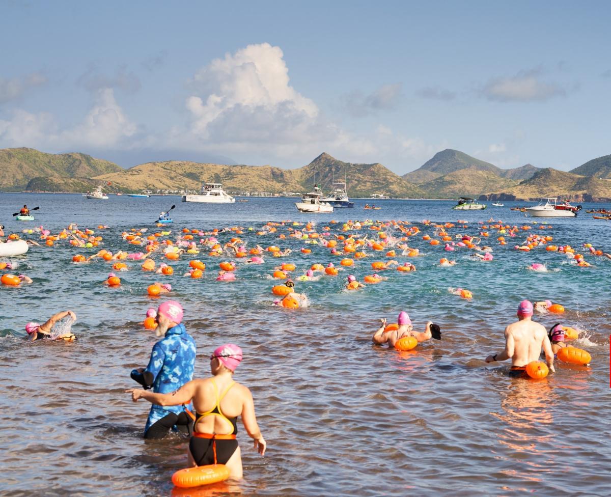 Nevis welcomes 300 swimmers from around the world for the Nevis to St. Kitts Cross Channel Swim