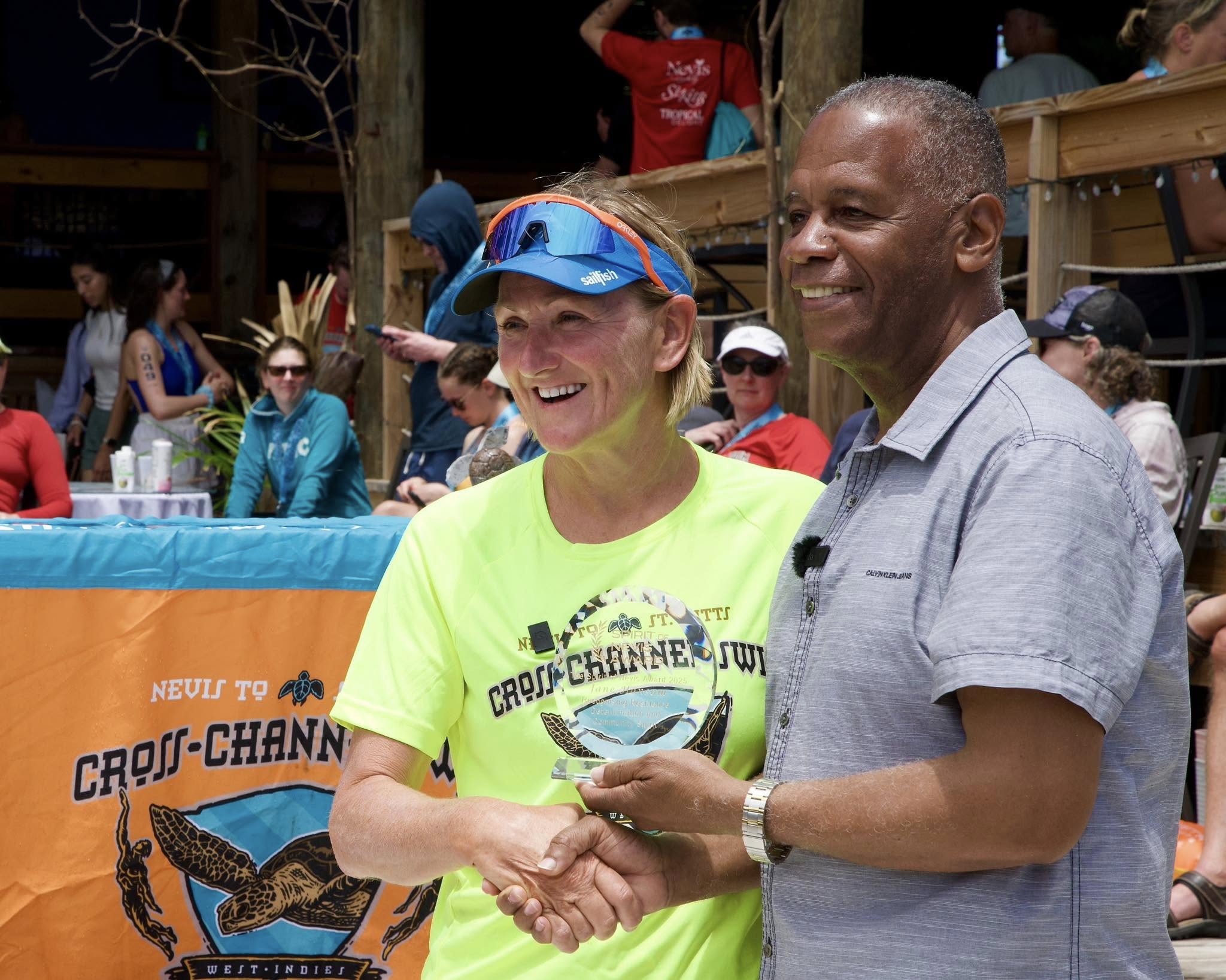 Jane Hansom Bestowed the Inaugural Spirit of Nevis Award