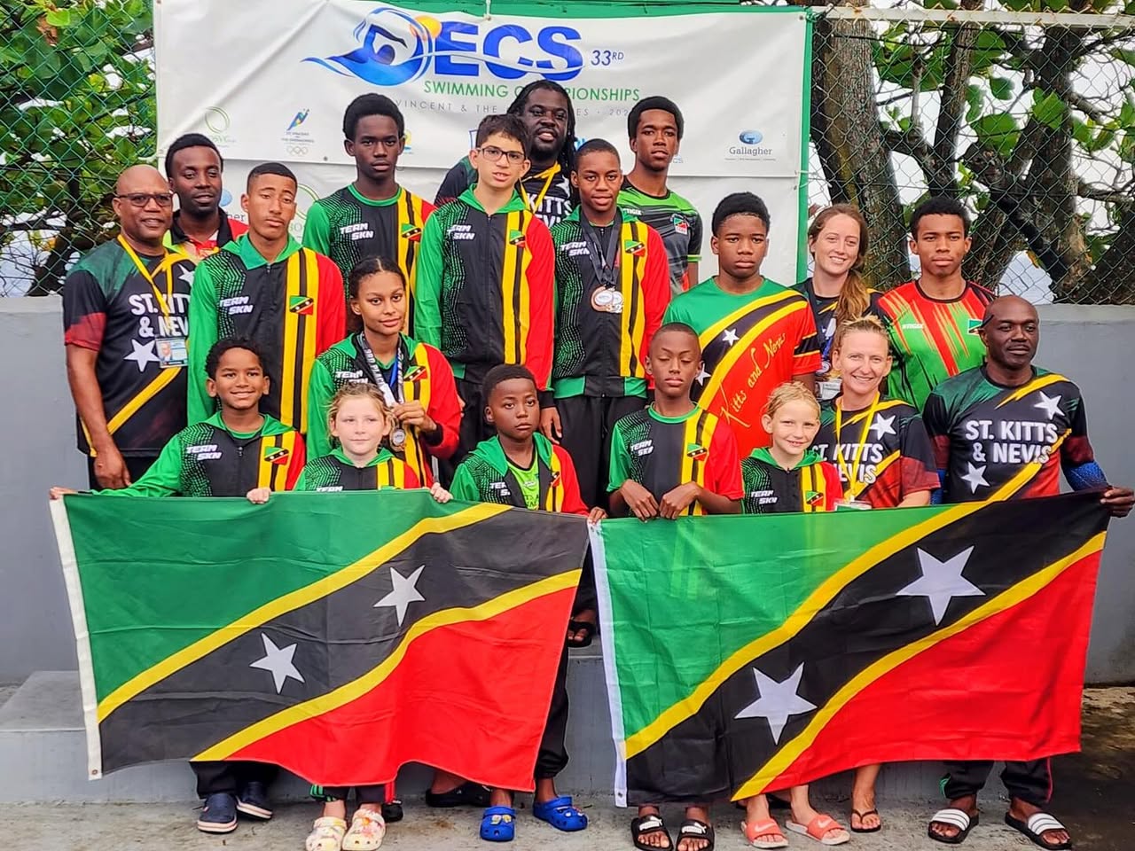 Team SKN Shines At The 33rd OECS Swimming Championships!
