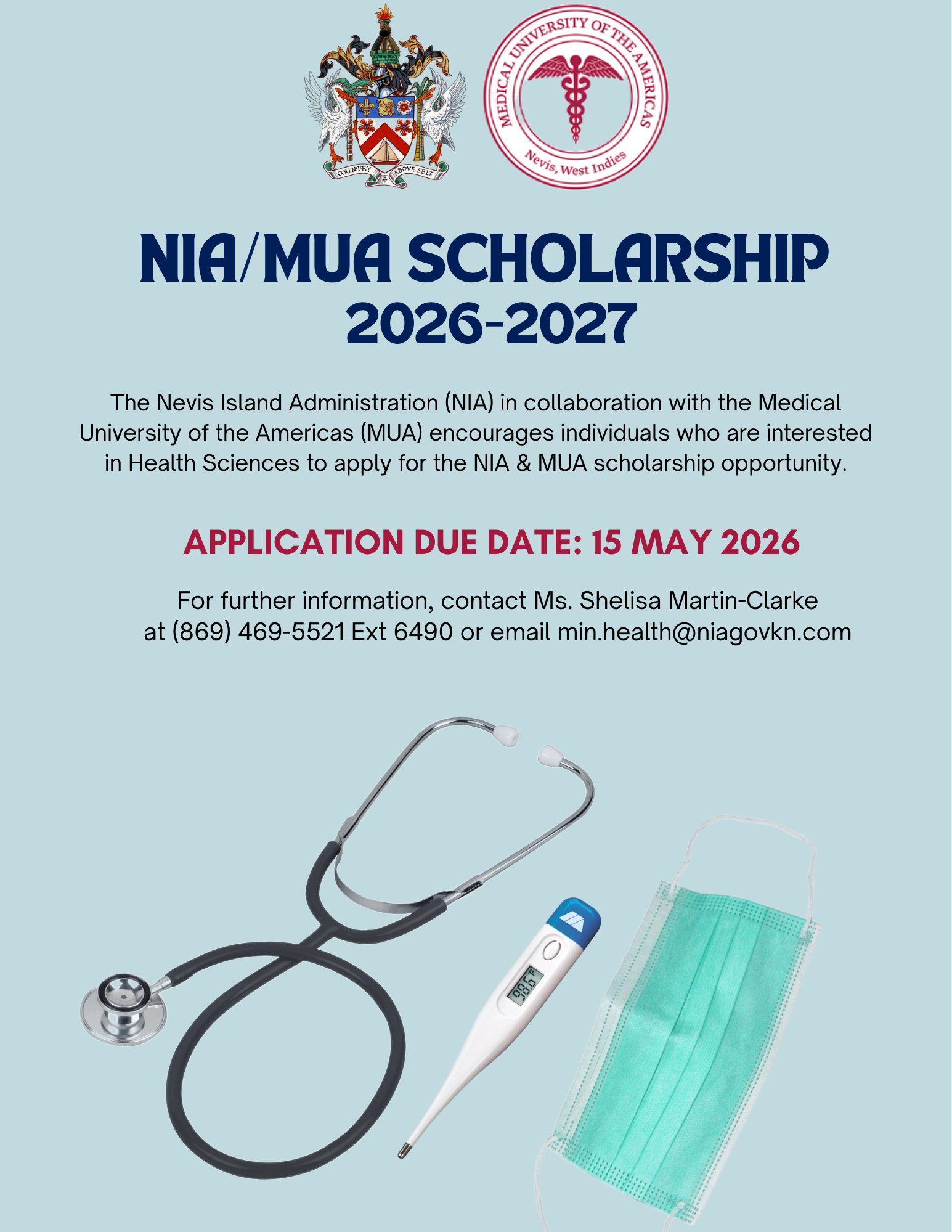 Nevis Island Administration NIA/MUA Scholarship Offer 2026-2027