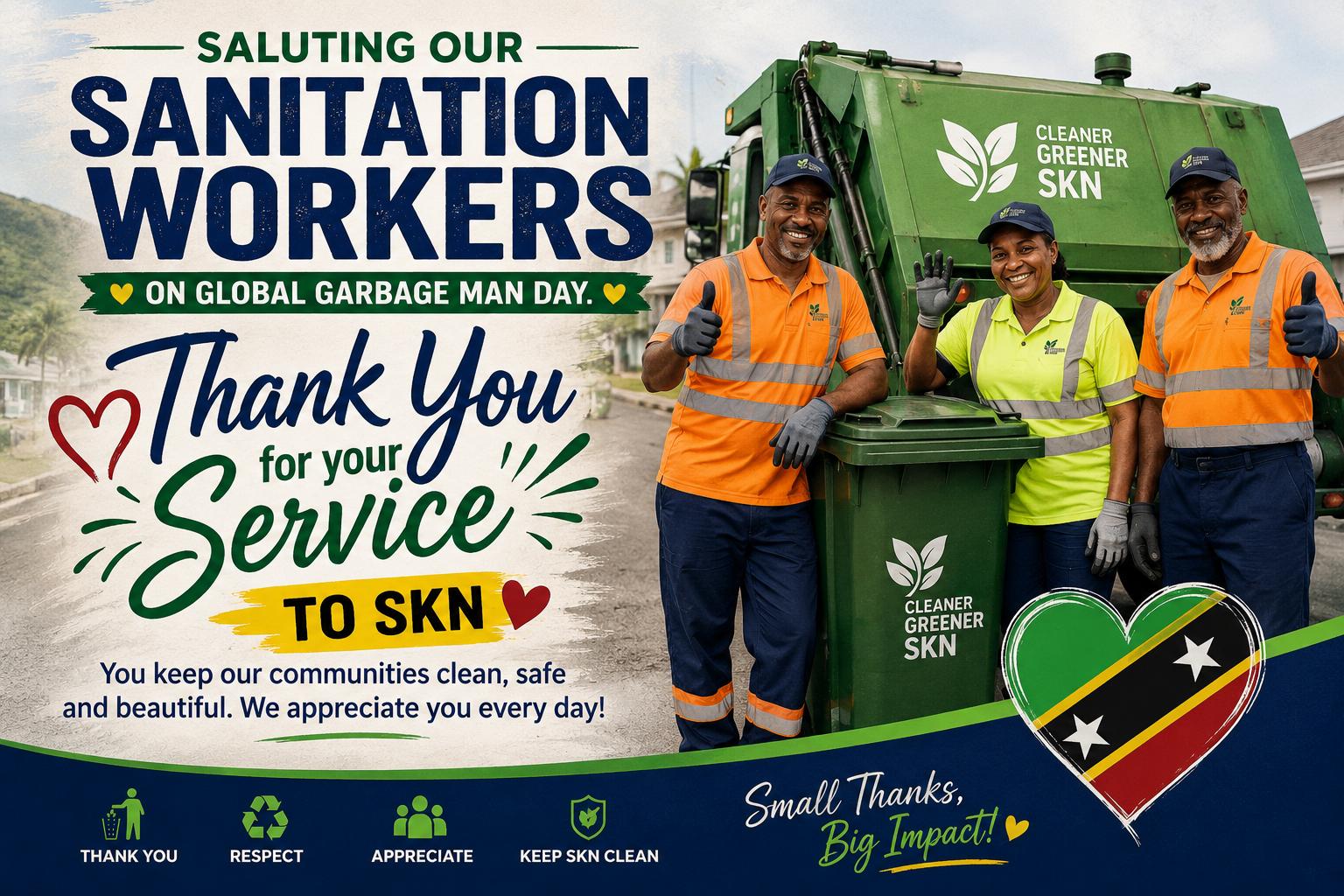 Saluting our Sanitation Workers Who Keep Our St. Kitts and Nevis Clean