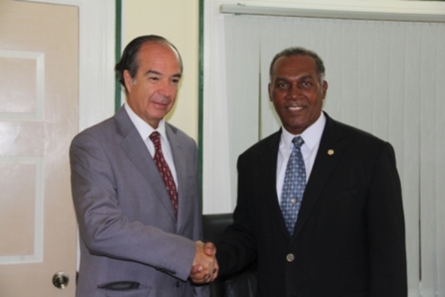 Chilean Ambassador to SKN pays courtesy call on Nevis Premier