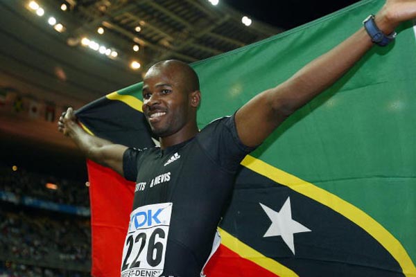 Kim Collins wins in Russia. Antoine Adams places 3rd