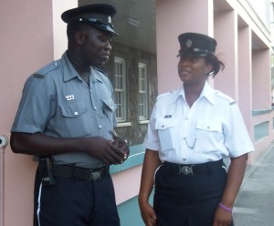 Two members of the Royal St. Christopher and Nevis Police Force