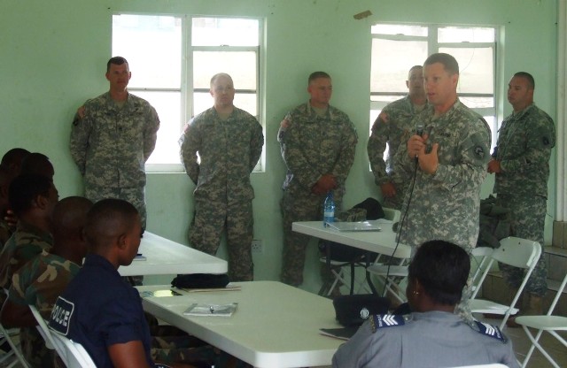 U.S. Military Team Exchanges Best Practices with Local Security Forces