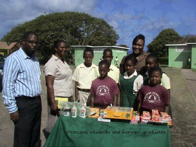 The 1998 class of the Prospect Primary donates to its former school now known as the Ivor Walters Primary School.