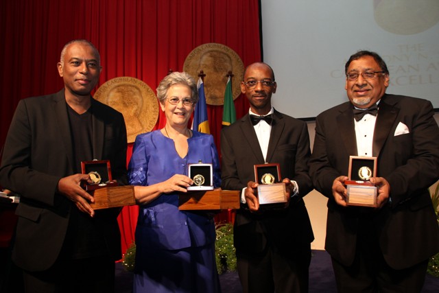 Kittitian Dr. Caryl Phillips receives the 2013 laureate for Arts and Letters at Saturday’s Anthony N. Sabga 2013 Caribbean Awards