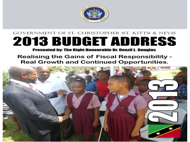 Government of St.Christopher and Nevis Budget Address 2013
