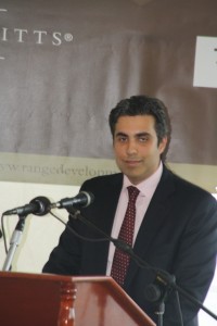 Vice President of Range Developments, Mohammed Asaria speaking at the ceremony on Monday.