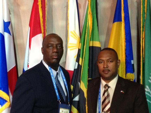Commissioner C.G. Walwyn and A.C.P. Queeley return to federation after attending the International Drug Enforcement Conference (IDEC) 2013 in Russia