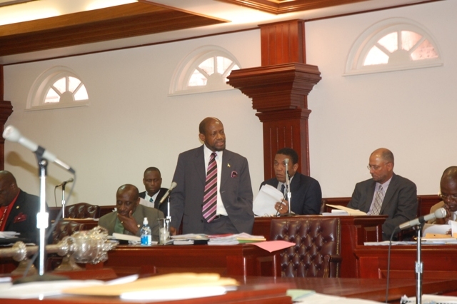PM Douglas reports to the National Assembly and the  Federation on the Constituency Boundaries Commission