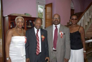 Ms. Pixie Southwell, Prime Minister the Right Hon. Dr. Denzil L. Douglas, Mr. Rustum Southwell and Miss Clytie Southwell