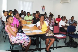 Participants in the Nursing Attendant Training at JNF Hospital, which is sponsored by the People Employment Programme (PEP). 