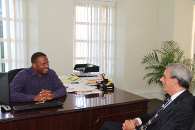 Argentinean Ambassador pays courtesy call on Nevis Acting Premier Brantley