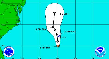 Tropical Storm Gabrielle strengthens as it approaches Bermuda