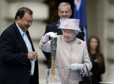 HM The Queen launches Glasgow 2014 Queen's Baton on its global journey