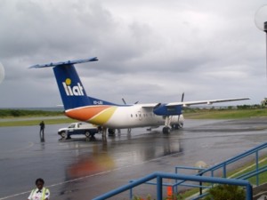 An aircraft from LIAT’s fleet on the tarmac at the Vance W. Amory International Airport in Newcastle (file photo) 