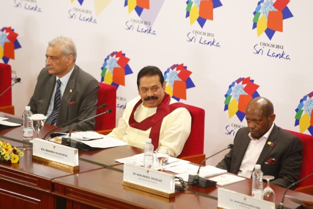 PM Douglas tells Press Conference in Sri Lanka the vulnerability  of a nation should be a criterion for accessing funds
