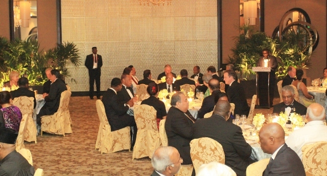 Prince Charles reminisces with PM Douglas on Royal Visit to St. Kitts in 1973