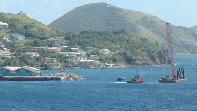 Construction of breasting dolphin at deep water port