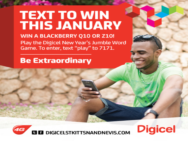 BlackBerry Prizes in January’s Text To Win Game from Digicel