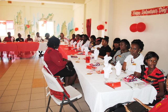 PEP hospitality trainees prepare Valentine Day luncheon for cosmetology trainees