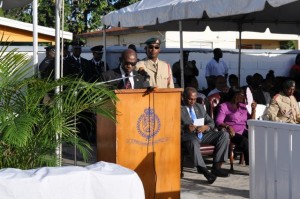 Prime Minister the Right Honourable Dr. Denzil Douglas addresses graduates 