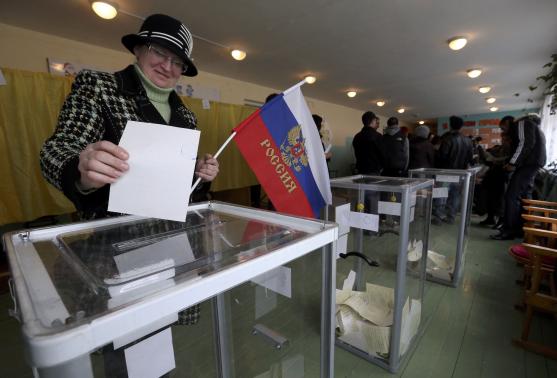 Crimea asks to join Russia after Soviet-style vote