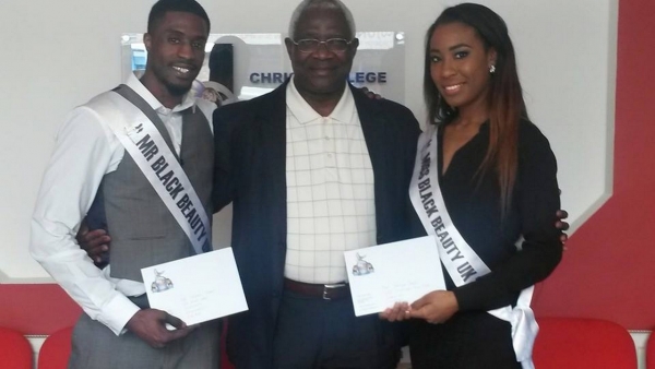 Mr & Miss Black Beauty UK 2014 Winners Receiving Their Scholarship Value At £6000