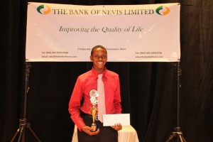 Third place winner in the 2014 Bank of Nevis Ltd. Tourism Youth Congress Cheslin Maloney