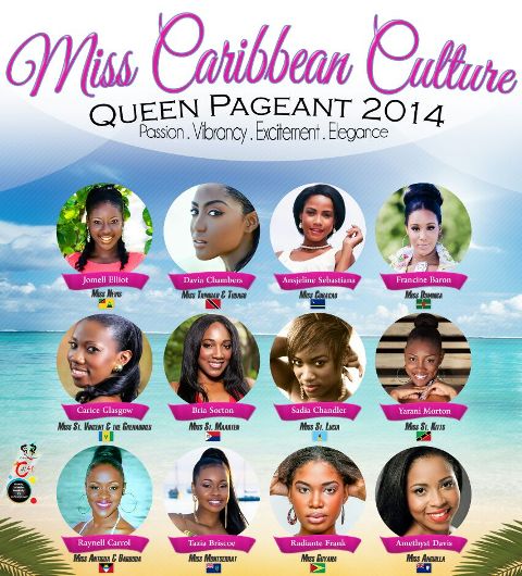 Twelve For Miss Caribbean Culture Queen Pageant