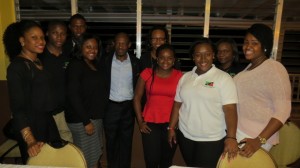 File photo of past UVI students with St. Kitts and Nevis students at the Graduation Ceremony with Prime Minister the Rt. Hon. Dr. Denzil L. Douglas