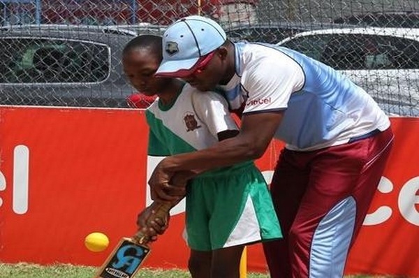 Budding Cricketers Meet Windies Heroes