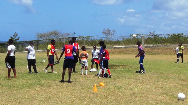 Football Clinic Going Well
