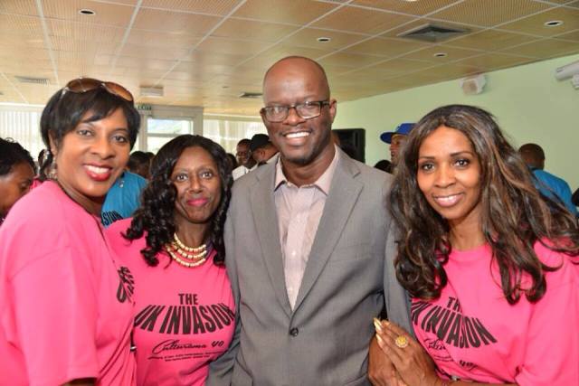 Hon. Patrice Nisbett among officials welcoming Nevisians for C-40