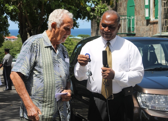 Local businessman donates new vehicle to the people of Nevis