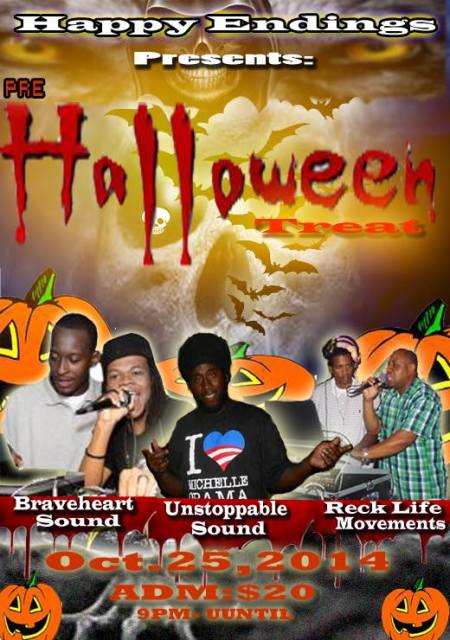 Pre- Halloween Bashment at Happy Endings this Saturday, October 25, 2014