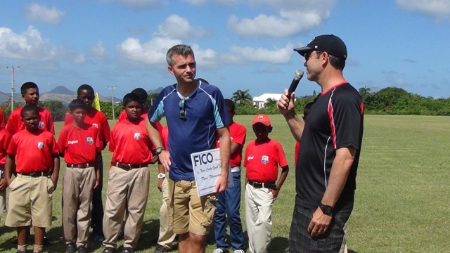 FICO Presents Significant Cheque to Nevis Sports Department