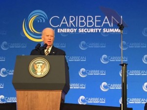US Vice President Joe Biden addressing Summit opening