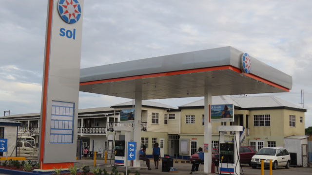 Gasoline at the SOL pumps in St. Kitts continues on downward trend