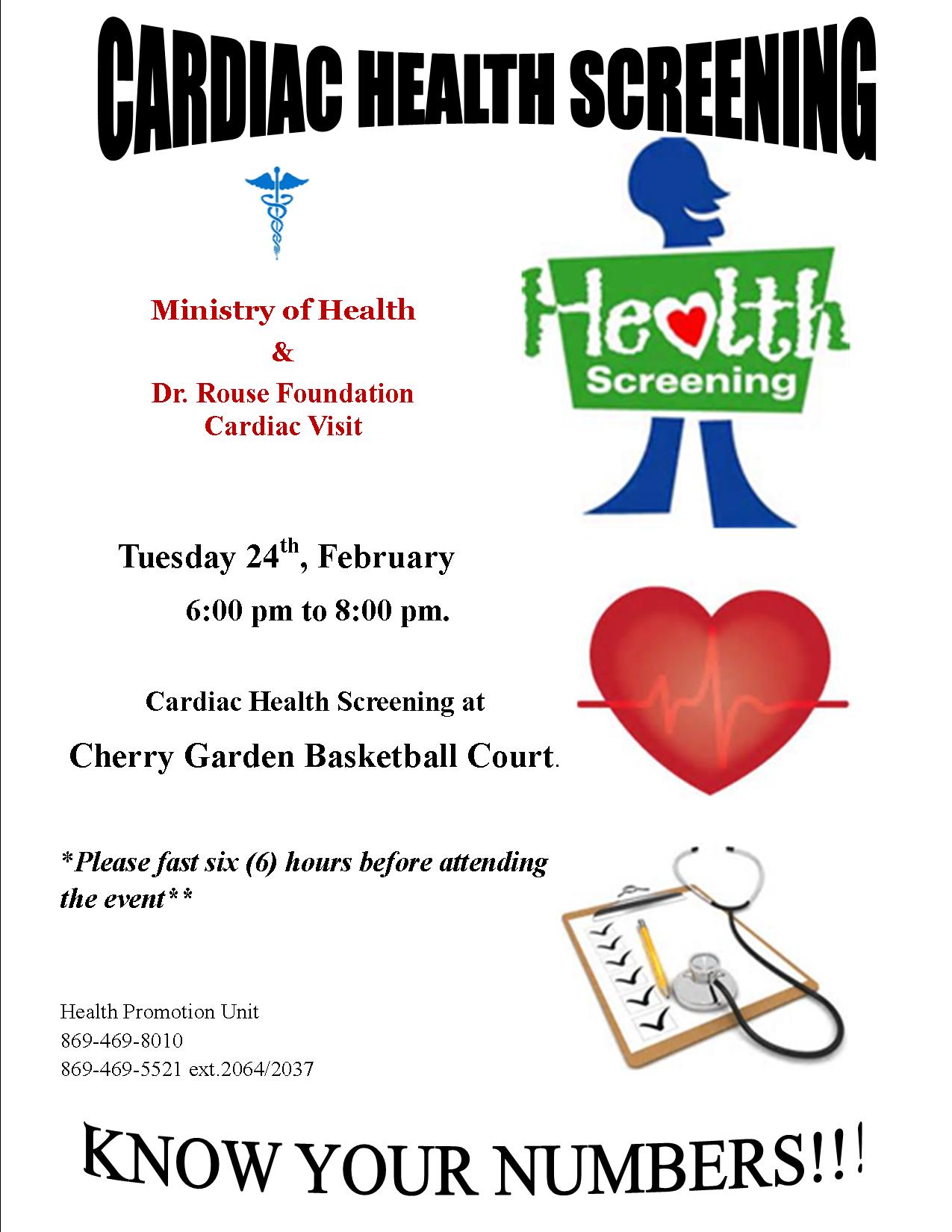 Ministry of Health Notice: Free Cardiac Health Screening