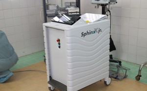 Surgical laser equipment at the Alexandra Hospital Operating Theatre: Sphinx Jr. 30 Watt