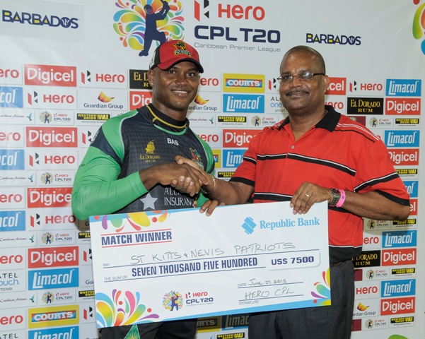 St Kitts and Nevis Patriots (143-8) beat Barbados Tridents (142-7) by one run